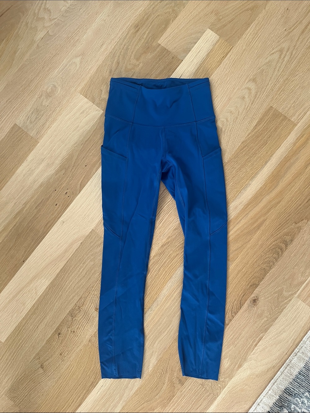 High-Waist Blue Active Leggings
